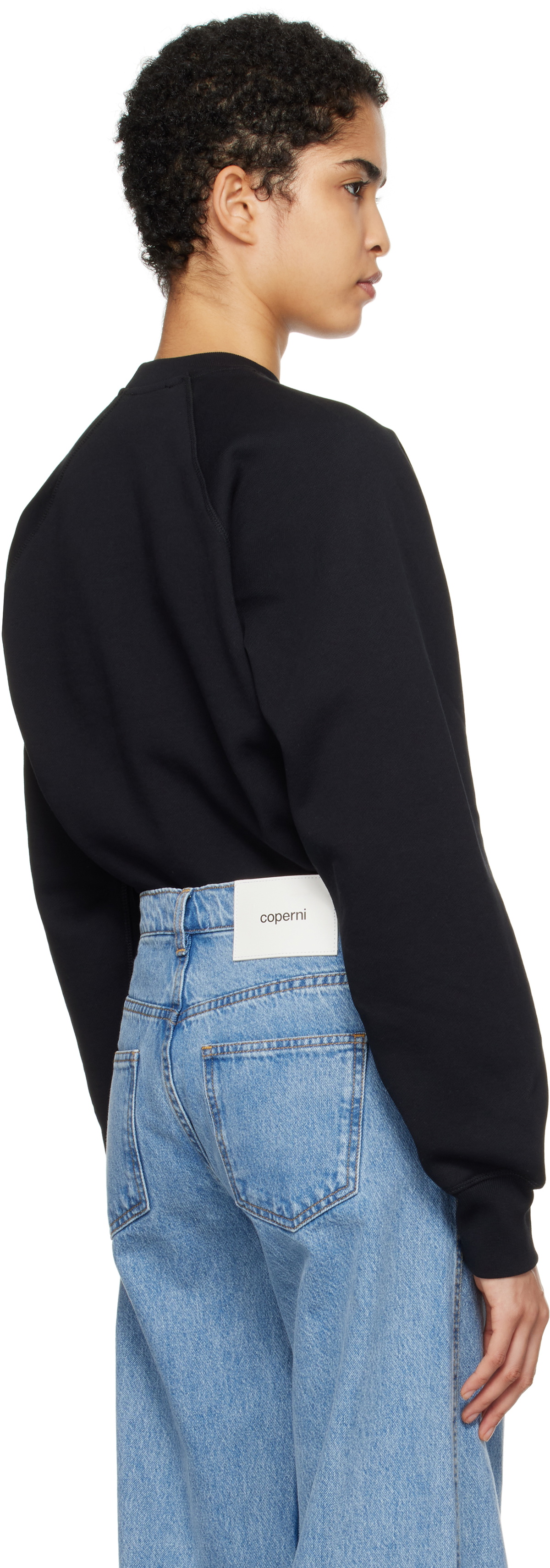 Coperni Black Crewneck Sweatshirt Bodysuit