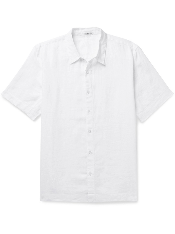 Photo: JAMES PERSE - Slub Linen Shirt - White