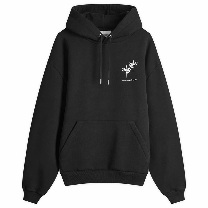 Photo: MKI Men's Ink Flower Hoodie in Black