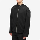 Jil Sander Men's Mock Neck Zip Jacket in Black