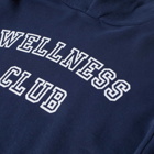Sporty & Rich Wellness Club Flocked Hoodie in Navy/White