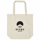 BEAMS JAPAN Tote in White/Black