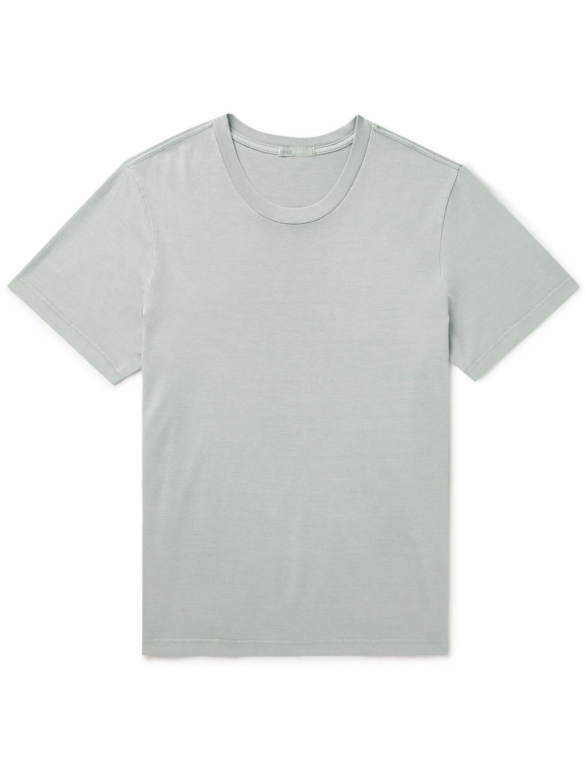 Photo: Onia - Garment-Dyed Cotton and Modal-Blend Jersey T-Shirt - Green