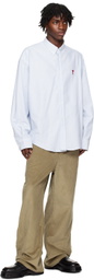 AMI Alexandre Mattiussi White & Blue Ami De Cœur Shirt
