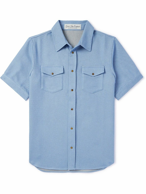 Photo: God's True Cashmere - Cashmere and Cotton-Blend Denim Shirt - Blue