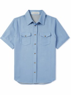 God's True Cashmere - Cashmere and Cotton-Blend Denim Shirt - Blue