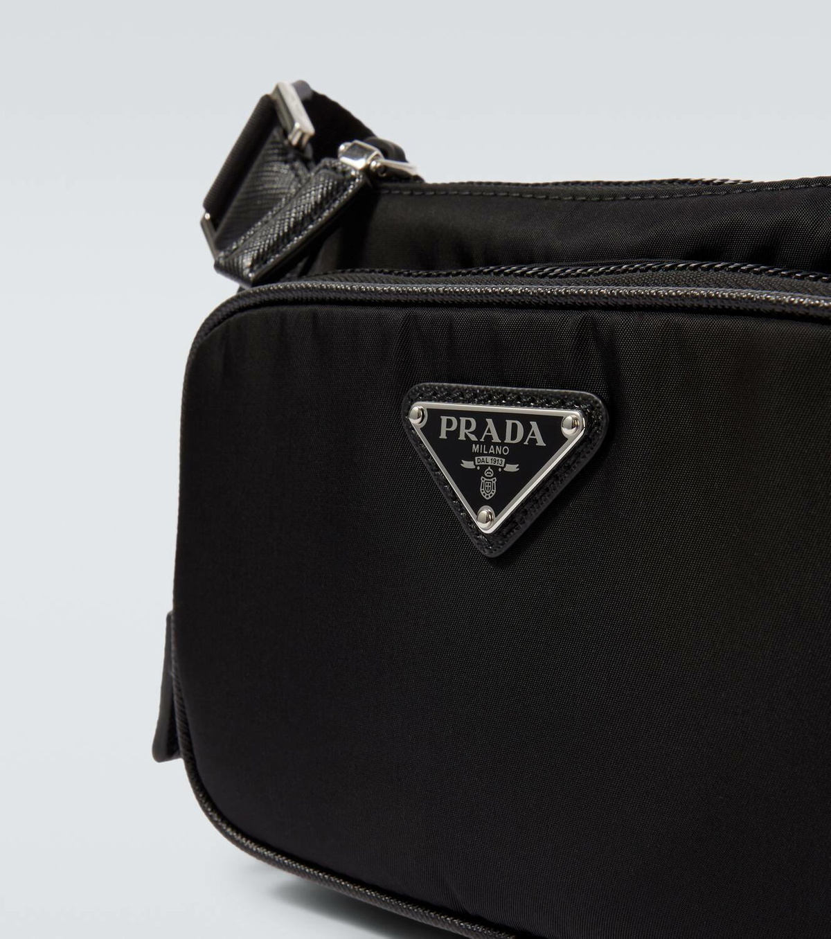 Prada Re-Nylon leather-trimmed belt bag Prada