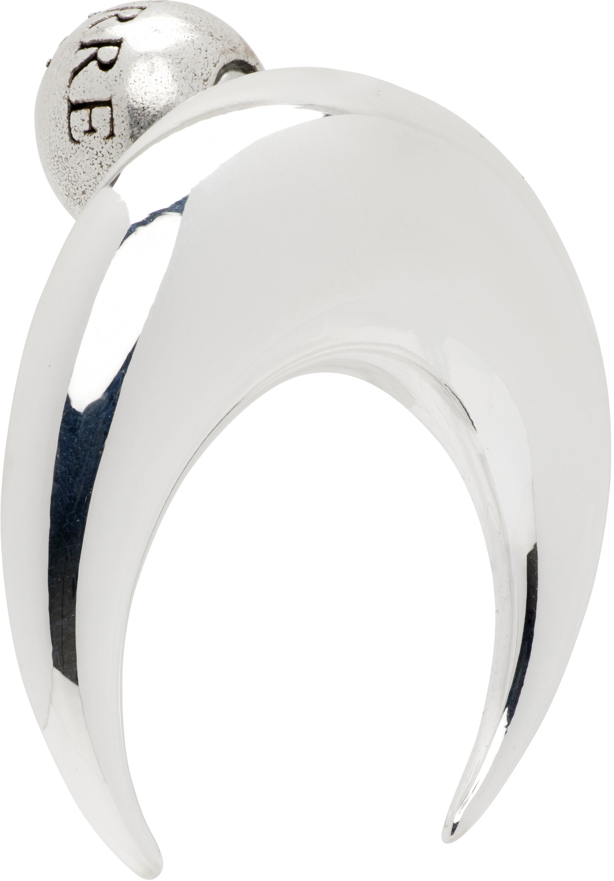 Marine Serre Regenerated Tin Moon Stud Earring