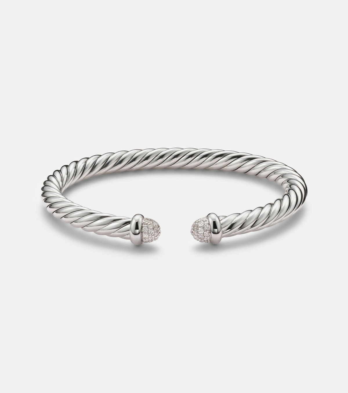David Yurman Cable Flex® sterling silver cuff bracelet with diamonds