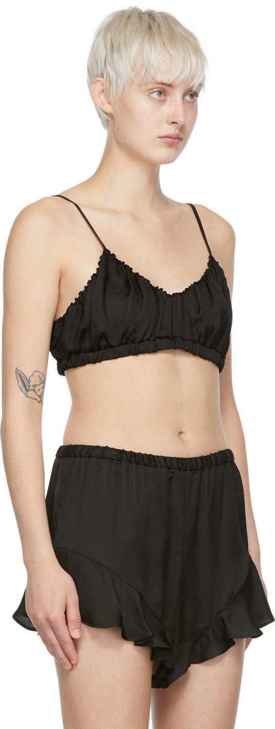 determ; Black Rayon Bra