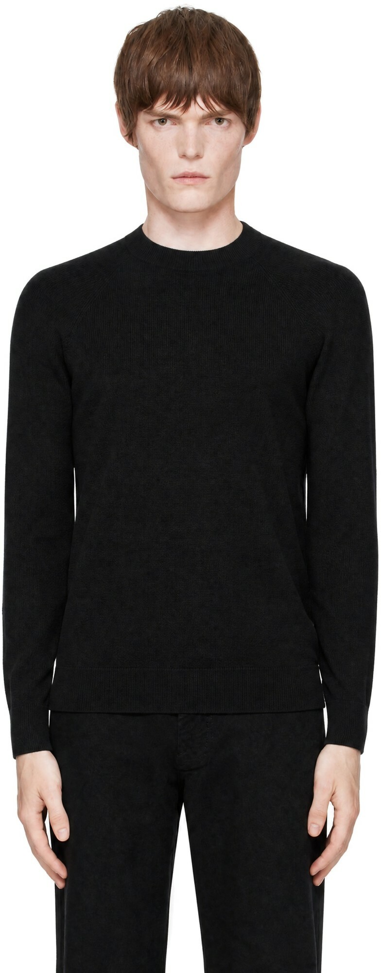 Veilance Black Conic Wool Midlayer Sweater