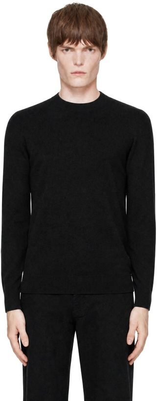 Photo: Veilance Black Conic Wool Midlayer Sweater