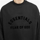 Fear of God ESSENTIALS Men's Spring Long Sleeve Printed T-Shirt in Jet Black