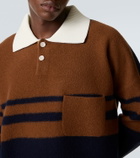 Wales Bonner Calm striped wool polo sweater