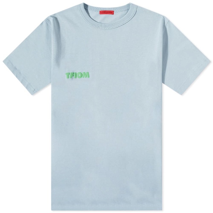 Photo: The Future Is On Mars Men's Campus T-Shirt in Sky Blue/Green