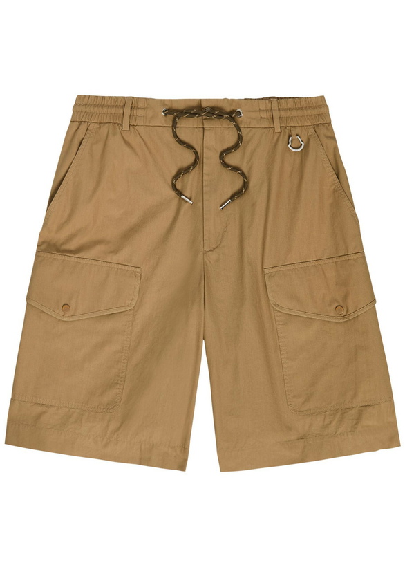 Photo: Moncler Drawstring Cotton-poplin Cargo Shorts Brown