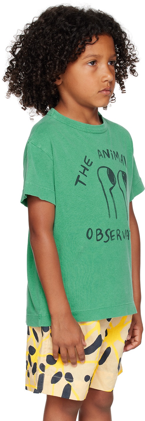 The Animals Observatory Kids Green Rooster T-Shirt
