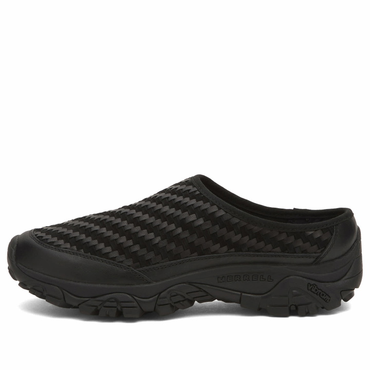 Photo: Merrell Men's 1TRL Moab Slide 2 Leather Woven SE in Black