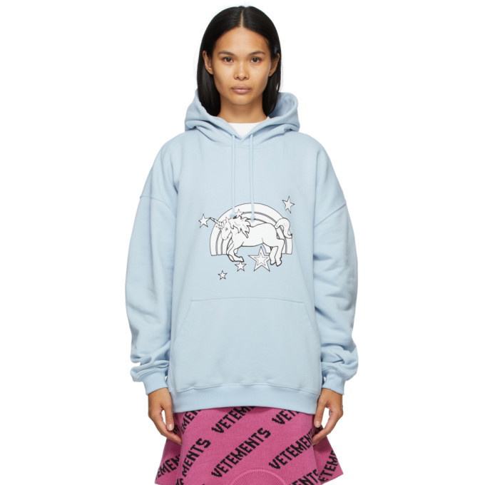 Photo: VETEMENTS Blue Magic Unicorn Hoodie