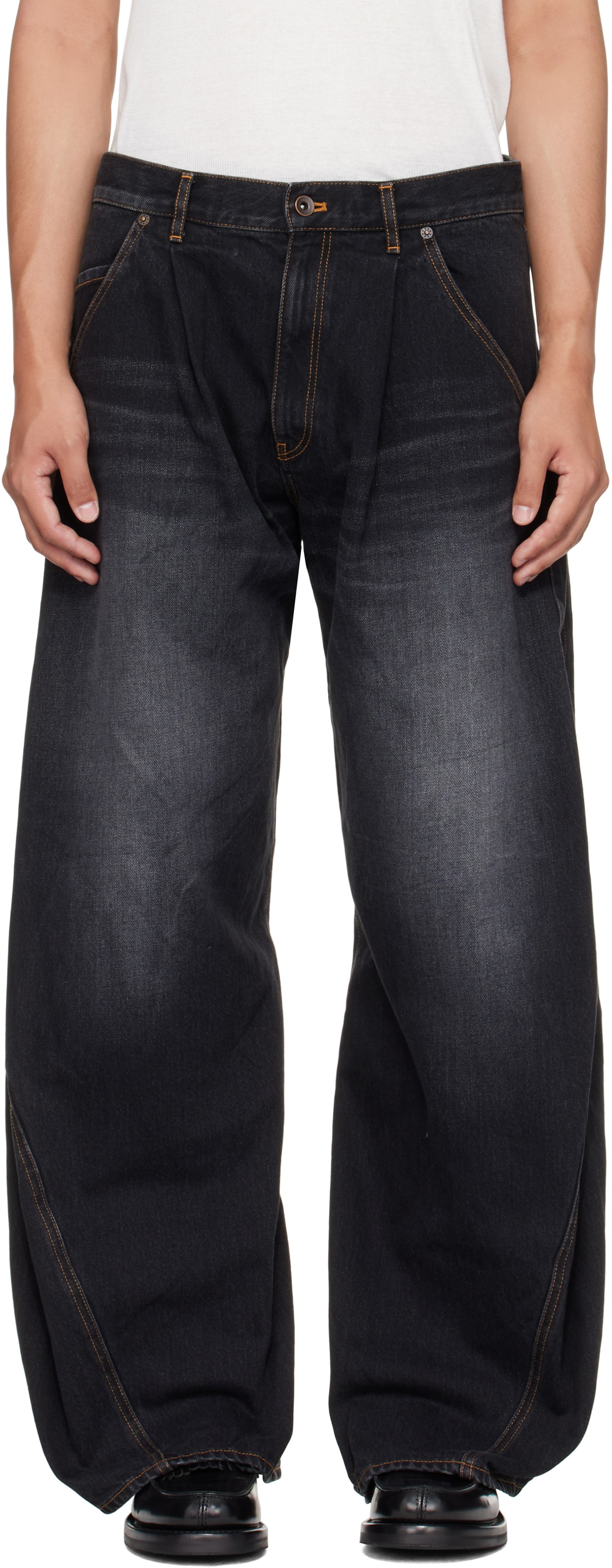 Khoki Black 3D Cuttin Denim Jeans