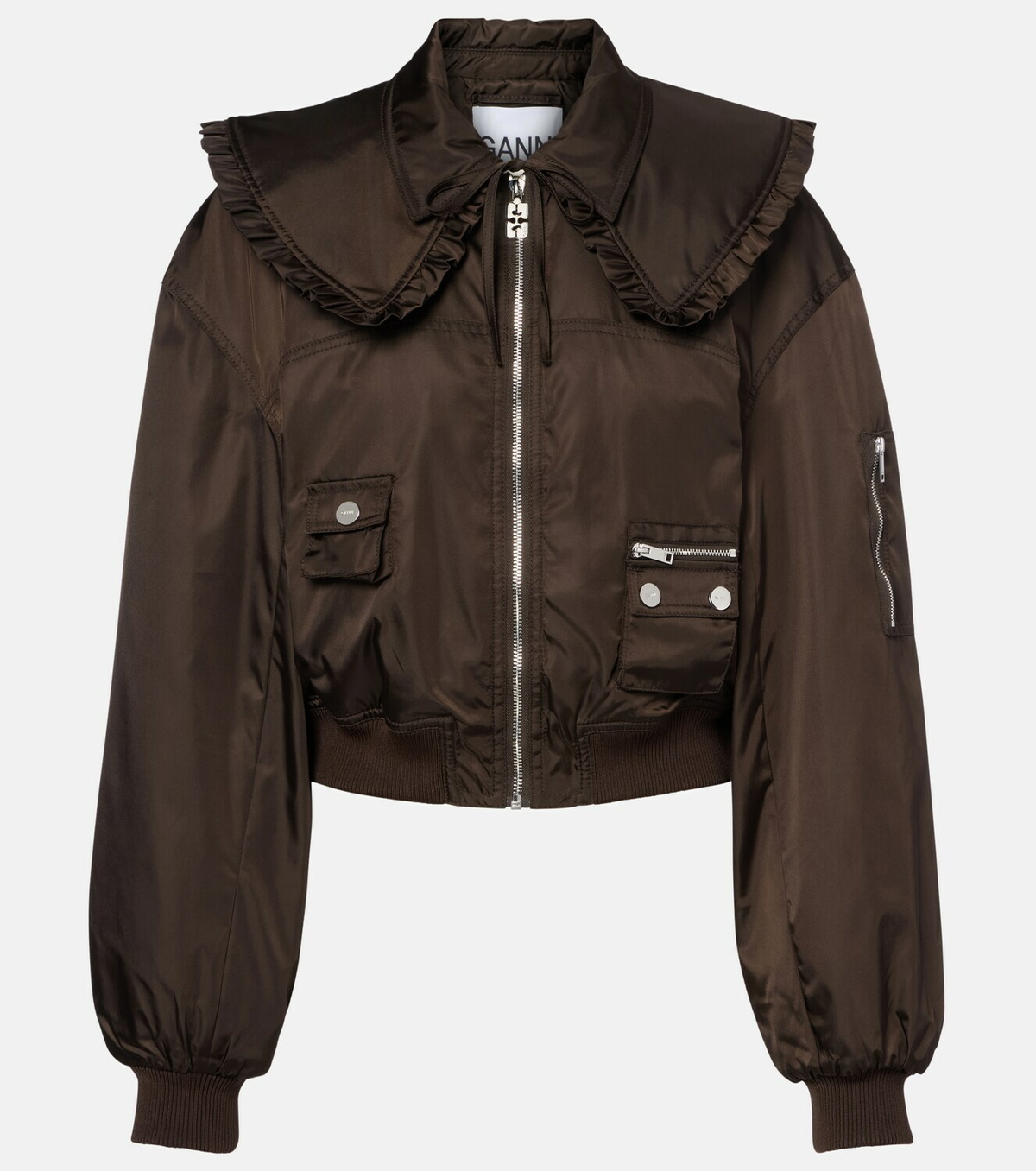 Ganni Duchess bomber jacket