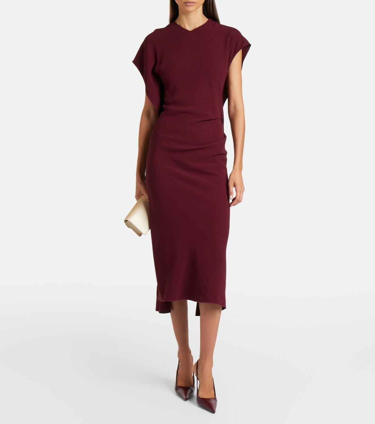 Victoria Beckham Victoria draped cady midi dress