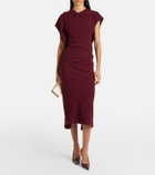Victoria Beckham Victoria draped cady midi dress