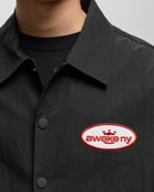 Awake King Logo Twill Coaches Jacket Black - Mens - Overshirts