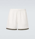 Commas Crochet-trimmed shorts