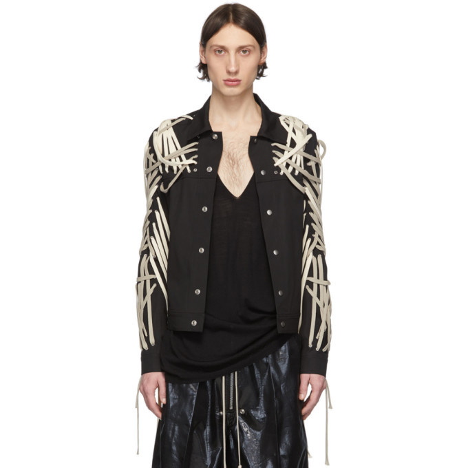 Photo: Rick Owens Black Mega Laced Worker Jacket