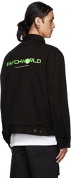 Psychworld Black Logo Coach Jacket