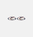 Missoni Nastri set of 2 teacups and saucers