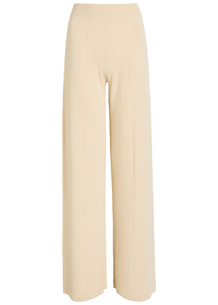 Joseph Viscose Animation Viscose-blend Knit Trousers Cream