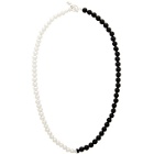 WWW.WILLSHOTT White and Black Split Necklace