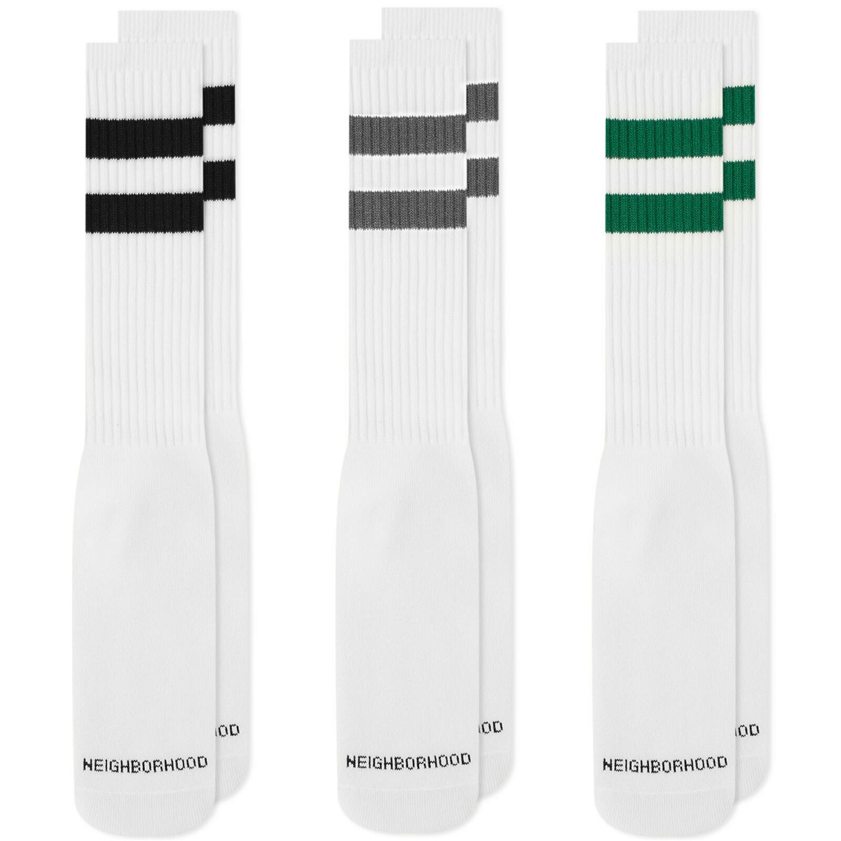 Photo: Neighborhood Men's Classic 3-Pack Sports Sock in White