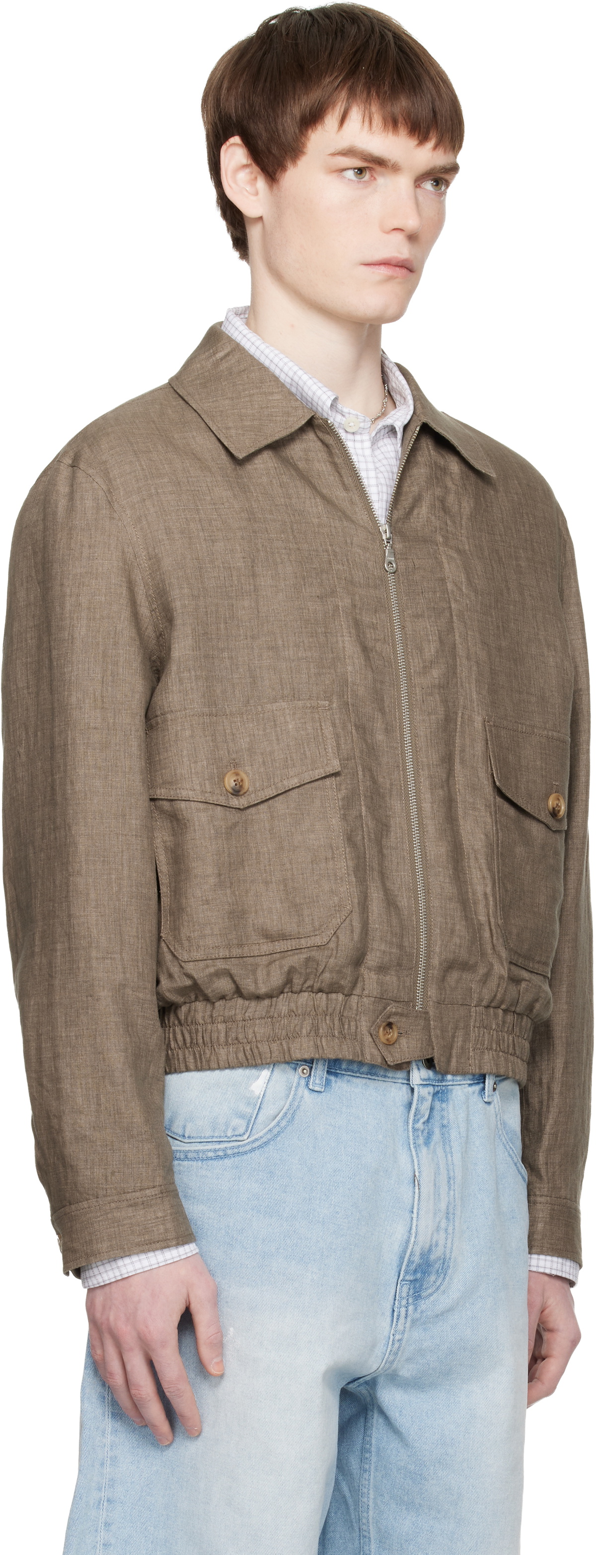 COOR Taupe Double Pocket Station Blouson Jacket