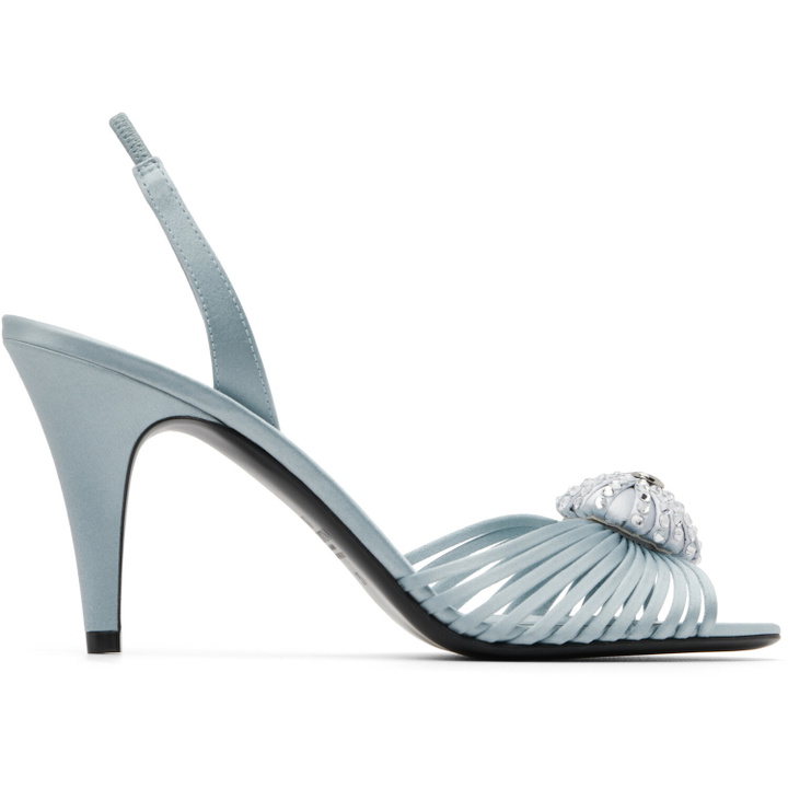 Photo: Valentino Garavani Blue Coeur Royal Heeled Sandals