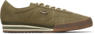 Lacoste Khaki Aura Leather Sneakers