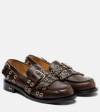 Mach & Mach Buckle Belt leather loafers