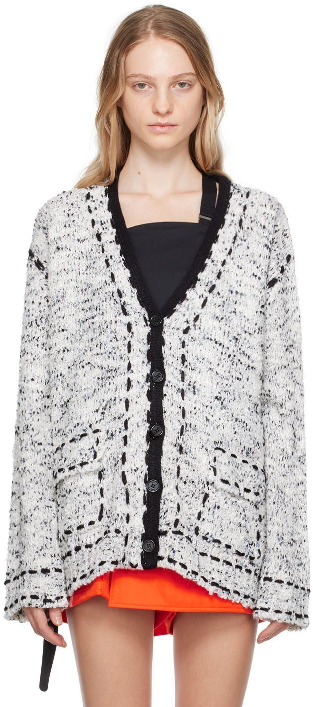 OPEN YY White Stitch Cardigan OPEN YY
