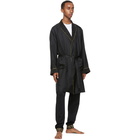 Versace Underwear Black Silk Dressing Gown