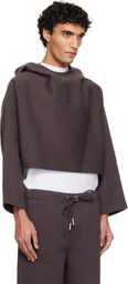 Jean Paul Gaultier Brown 'The Embossed Gaultier' Hoodie