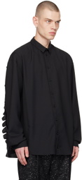 NICOLAS ANDREAS TARALIS Black Ruffle Shirt