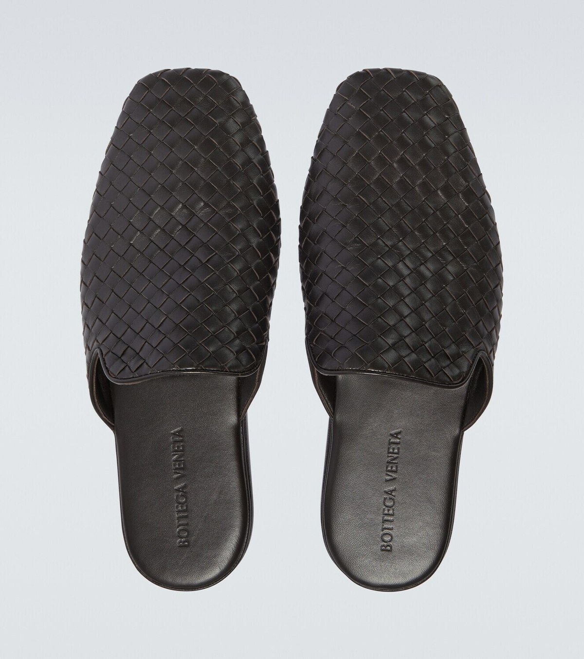 Bottega Veneta Palazzo Intrecciato leather mules