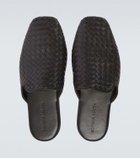 Bottega Veneta Palazzo Intrecciato leather mules
