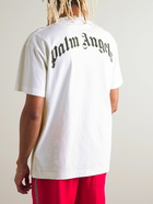 Palm Angels - Logo-Print Cotton-Jersey T-Shirt - White