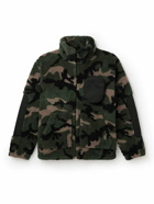 Valentino - Nylon-Trimmed Camouflage-Print Fleece Jacket - Green