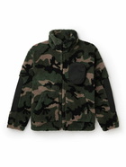 Valentino - Nylon-Trimmed Camouflage-Print Fleece Jacket - Green