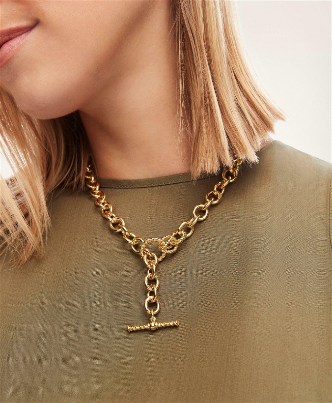 Photo: Brooks Brothers Women's Rope Chain Lariat Necklace | Gold
