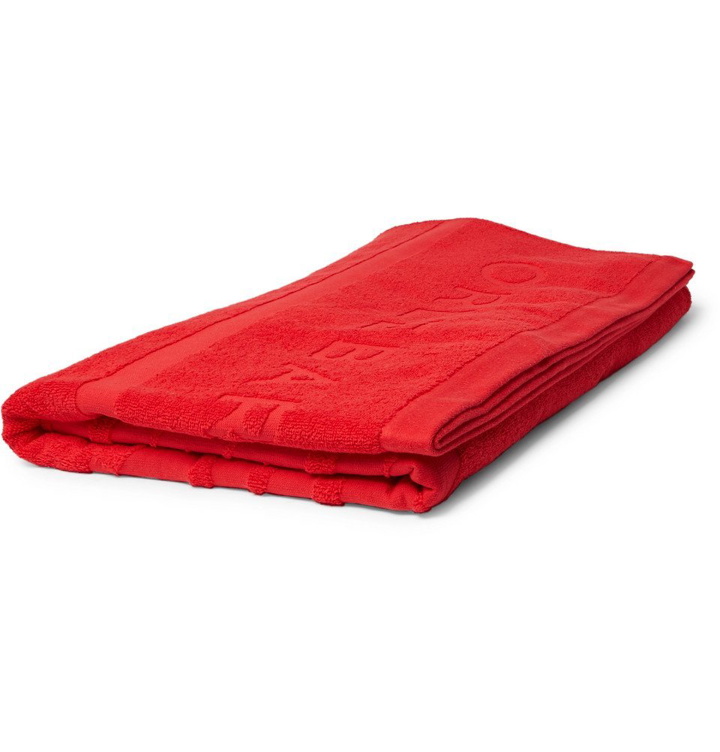 Photo: Orlebar Brown - Seymour Logo-Detailed Cotton-Terry Beach Towel - Men - Red